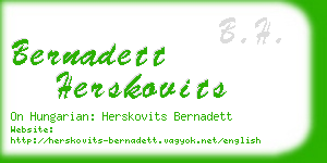 bernadett herskovits business card